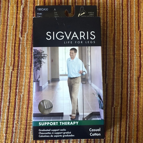 Sigvaris Compression socks - 186C 15-20 mmHg in Khaki - Picture 3 of 6